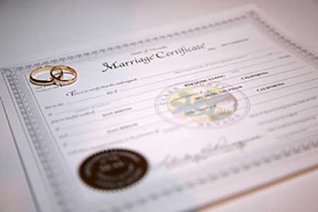 Matrimonio all'estero, certificato di matrimonio