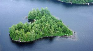 luoghi a forma di cuore, Blueberry Island, Canada
