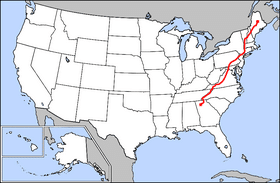 Mappa del sentiero degli Appalachi che ha percorso Emma Gatewood